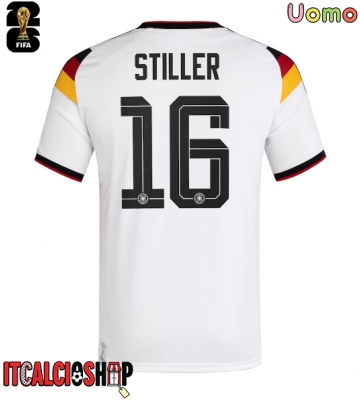 Germania Angelo Stiller #16 Prima Maglia Mondiali 2026 Manica Corta Germania Angelo Stiller #16 Prima Maglia Mondiali 2026 Manica Corta